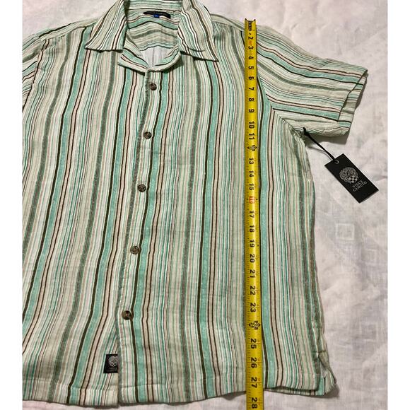 Vince Camuto Short Sleeve Button Up Shirt Men's Double Gauze Size L New - Picture 6 of 9